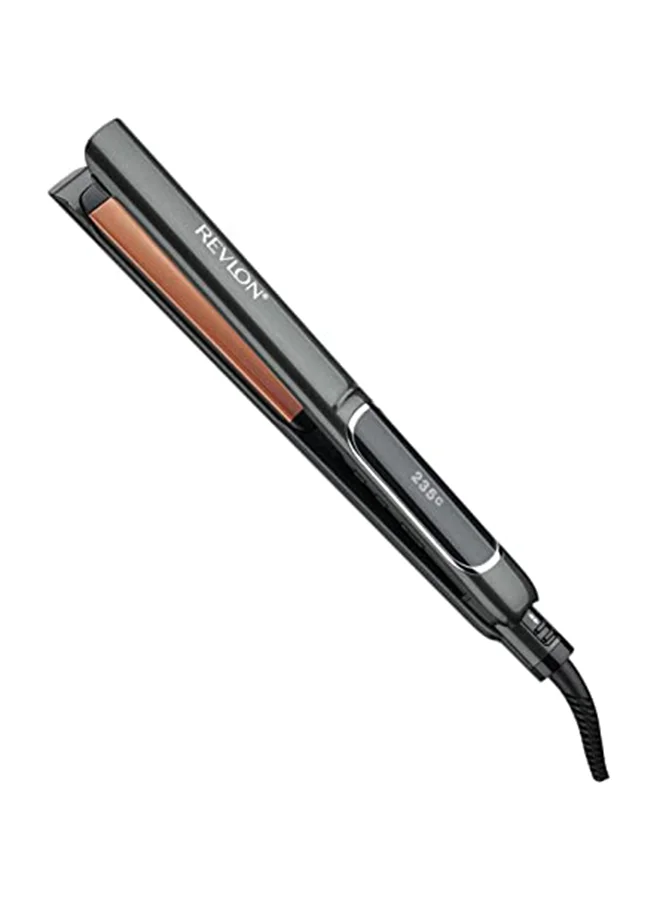 Professional Hair Straightener Copper Smooth Styler (Black, 125mm) ih9kw