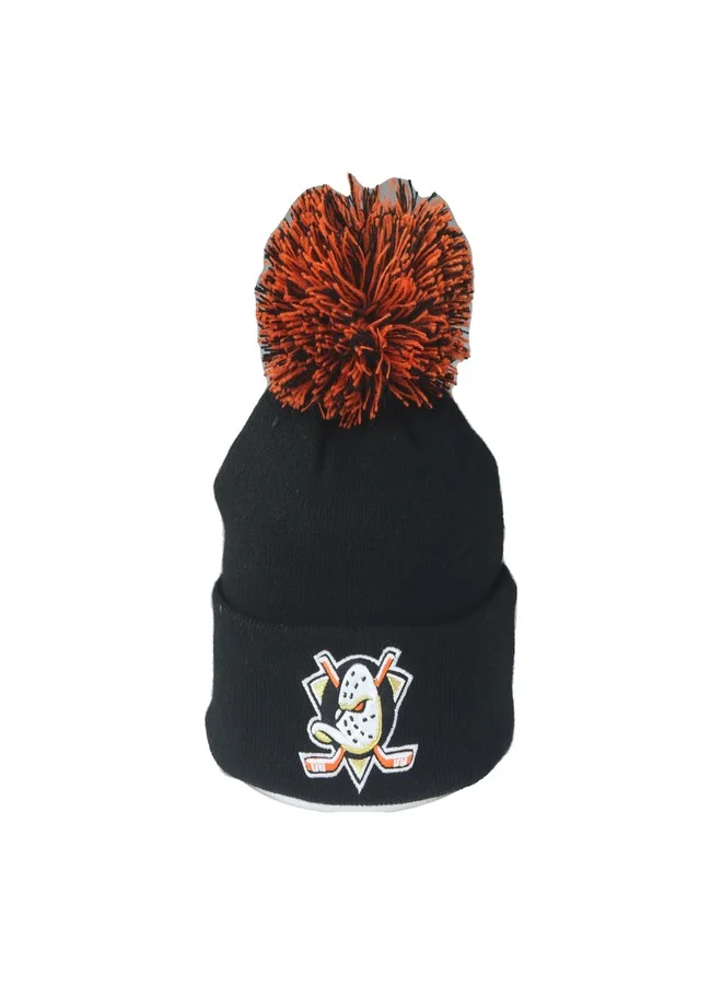 ZHATS NHL Anaheim Ducks Youth Beanie Hat with Pom Pom (One Size, Team Colors) 1rnkg
