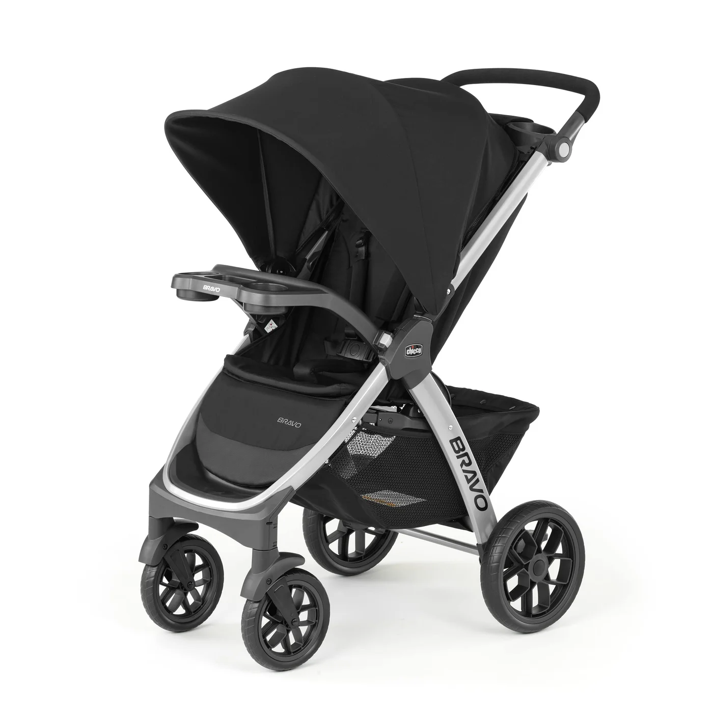 Premium Quick-Fold Stroller Lightweight Travel System with Adjustable Canopy (Black, One Size) ezgh7