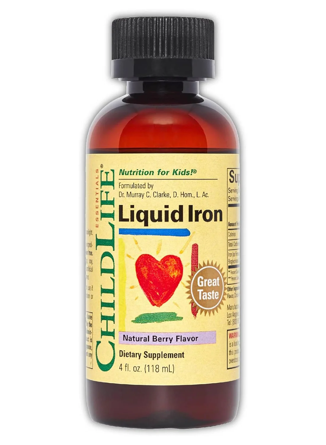 Essentials Liquid Iron Supplement Natural Berry Flavour (118 mL) a5r46