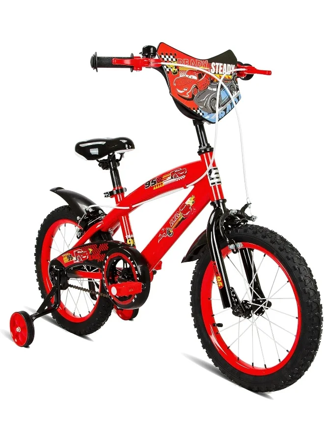 Spartan Cartoon Race Car Bicycle for Kids (16-inch, Red, Alloy Steel) lwg8f