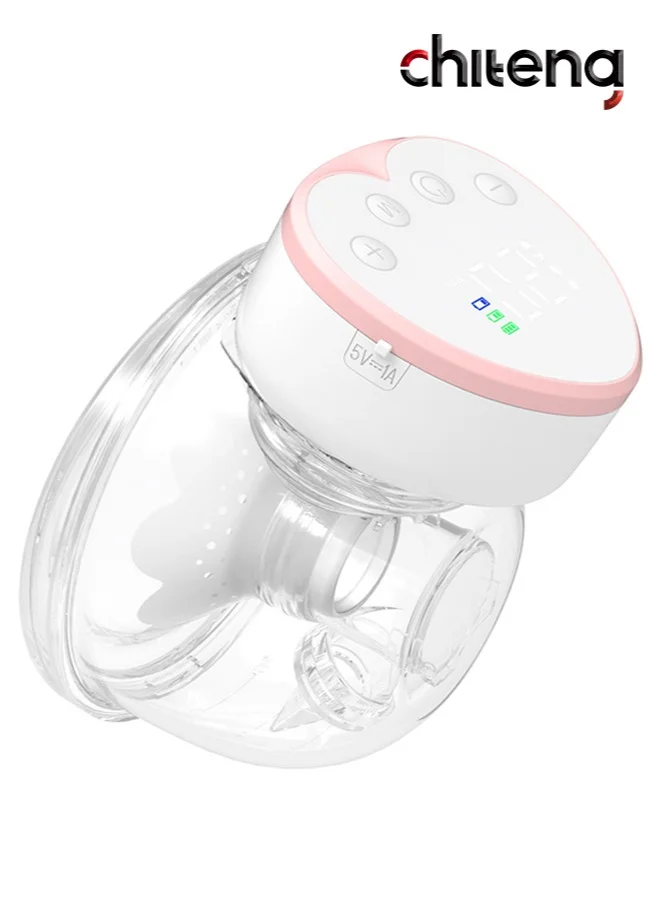 Chiteng Wearable Electric Breast Pump Hands-Free Portable Device with Smart Display (4 Modes, 12 Levels, 1200mAh Battery) f5639