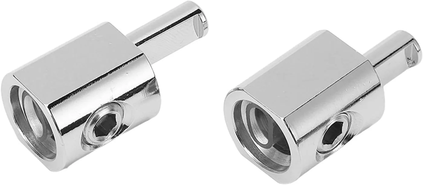Premium Amp Input Reducer 1/0 Gauge to 4 Gauge Wire Adapter Nickel Plated Aluminum (2pcs Set) for Automotive and Marine Audio Systems kxhv5