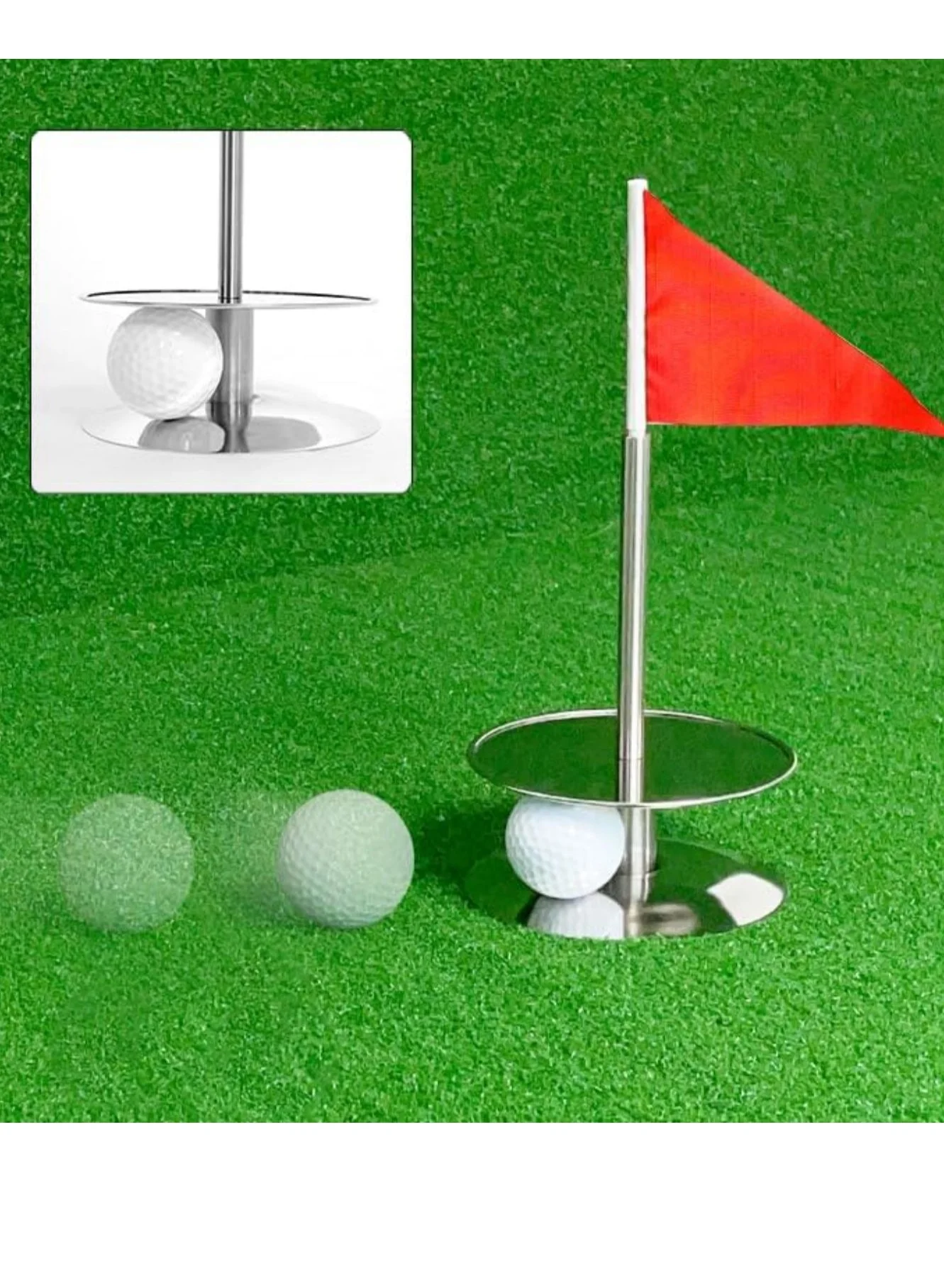 SYOSI Golf Putting Hole Cup 360 Degree Practice Trainer (Green, 10 cm) gvzgo