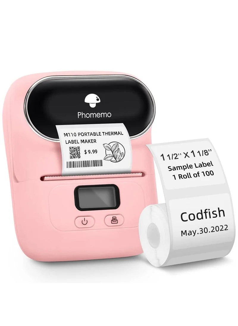 Phomemo M110 Portable Bluetooth Label Maker Machine (Thermal Sticker & Barcode Printer, Wireless, Compact, Ink-Free) ceftn