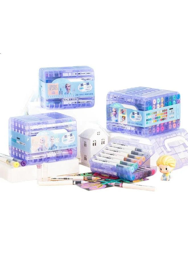 Premium Acrylic Marker Pens Set for Kids Graffiti and Art Projects (24 Colors, Quick-Drying Waterproof Ink) 0j6r5