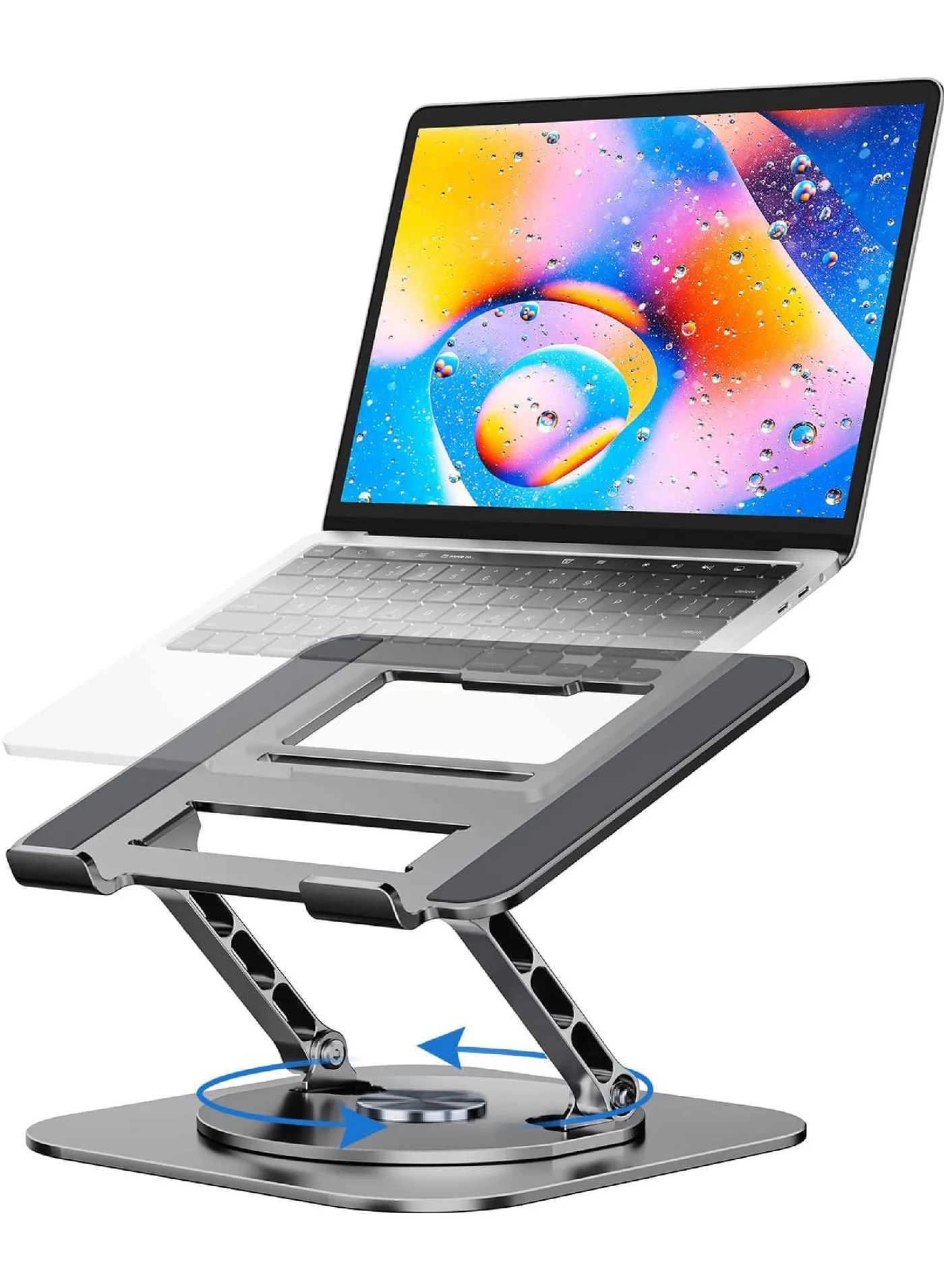 Rock Pow Adjustable Laptop Stand Ergonomic Computer Riser with 360¡ã Rotating Base (For 10-17 inch Notebooks) 6mwmg