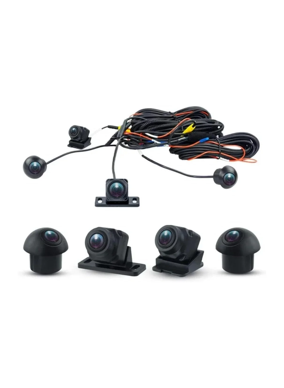 SHEZA STAR 360 Degree Panoramic Car Camera System 1080P HD Surround View with DVR Recorder and 4 Waterproof Reverse Cameras (Universal Fit) olfmh