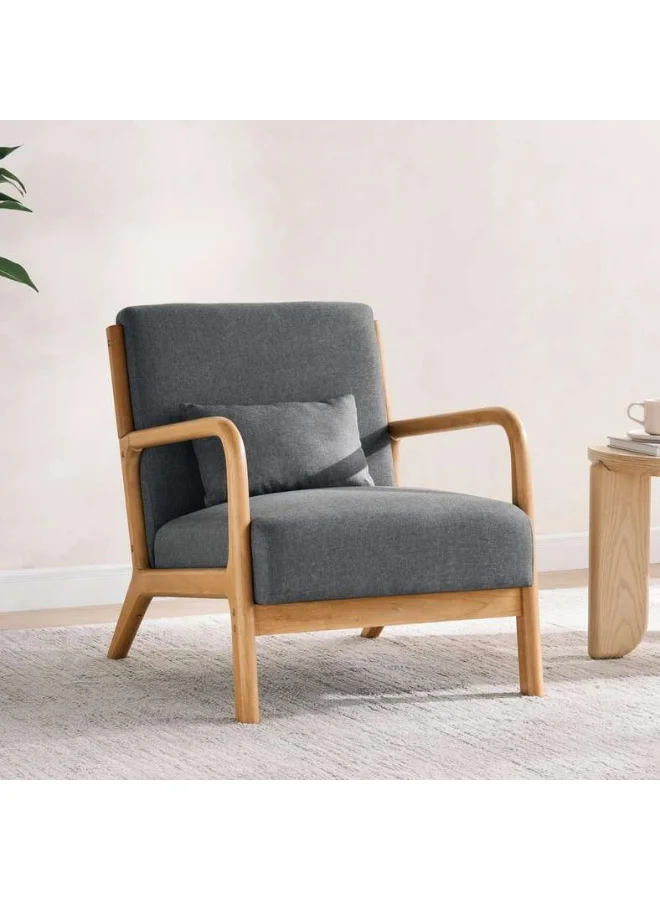 Pan Home Accent Chair Modern Living Room Furniture (Grey, 75 cm x 70 cm x 80 cm) py26n