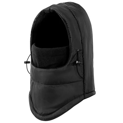 Tyzrdnac Thermal Balaclava Ski Mask Fleece Lined Windproof Winter Face Cover for Men and Women (Black, One Size) g53cv