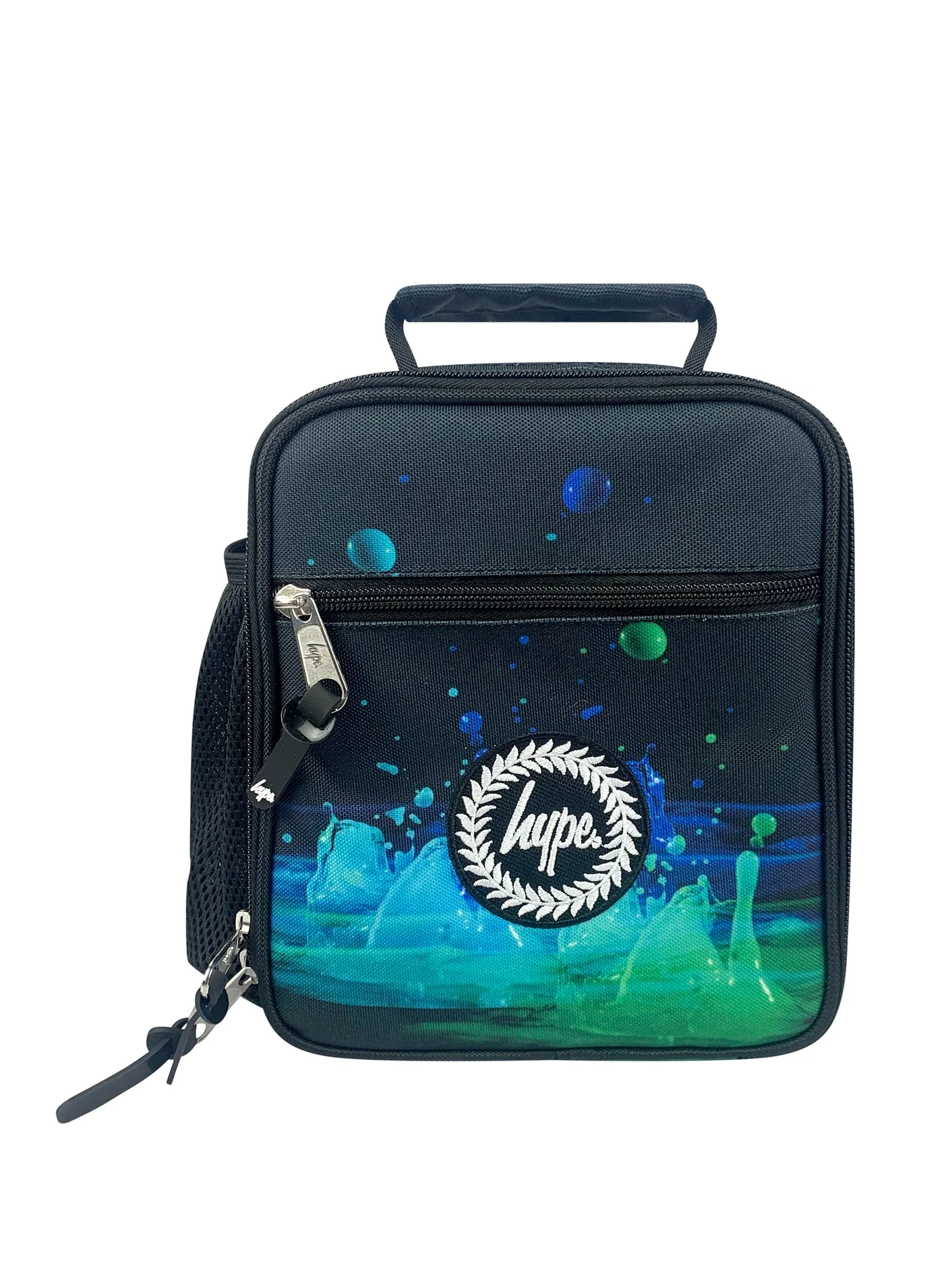 Premium Insulated Lunch Bag for Kids School Picnic 3D Droplets Pattern (Black, 4L) 1u2h0