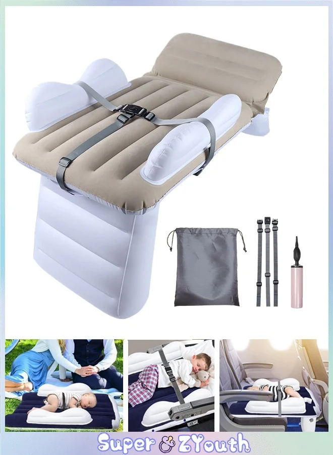 Super ZYouth Inflatable Airplane Bed for Toddler Seat Extender with Carry Bag and Safety Belt (1 Piece) 1wh55