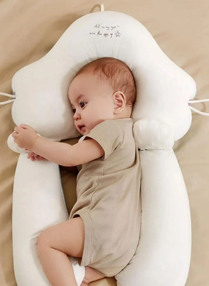 My Pumpkin Baby Head Shaping Pillow Ergonomic Support Cushion for Flat Head Prevention (Blue, 25 x 22 cm) sr4uz