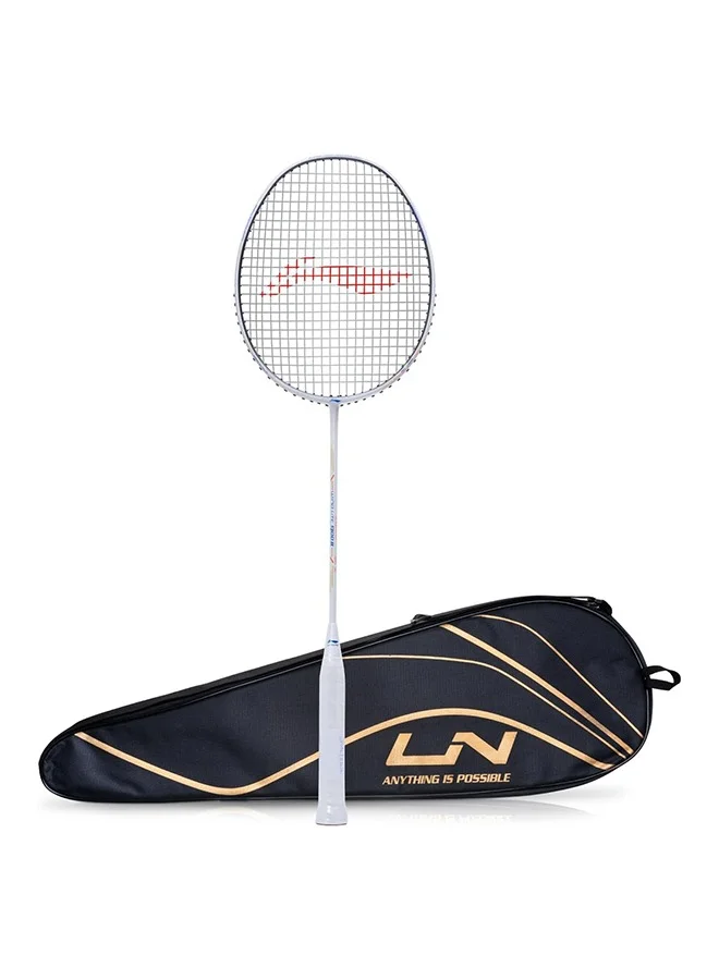 Wind Lite 900 Carbon Graphite Badminton Racket Professional Lightweight Frame with Full Cover (White/Black) vjk0g