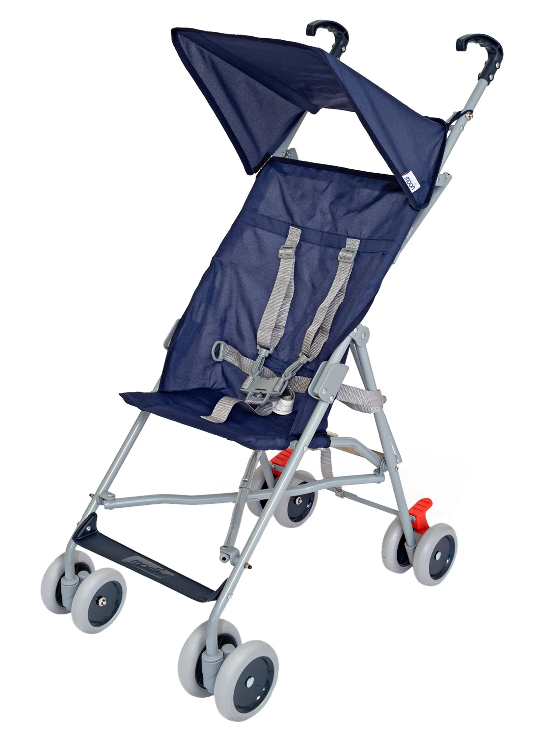 Moon Lightweight Umbrella Stroller Compact Travel Buggy with Wide Canopy (Dark Blue, 16kg Capacity) n6d8x