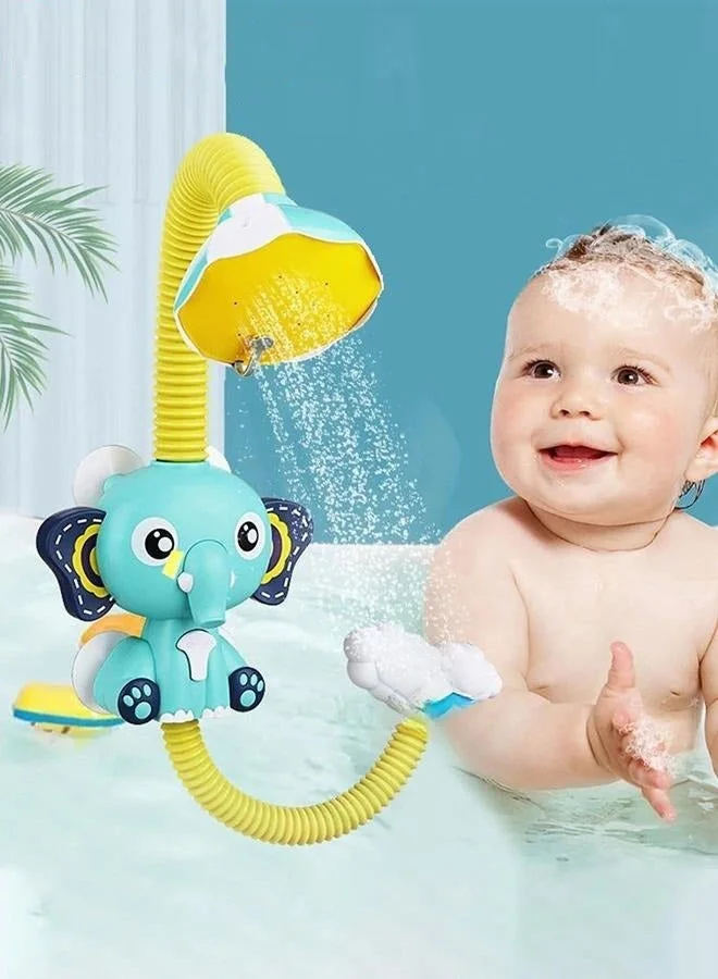 DURKU Elephant Bath Toy Electric Water Sprayer for Kids (Adjustable Angle, BPA Free, 15 cm) zuag7