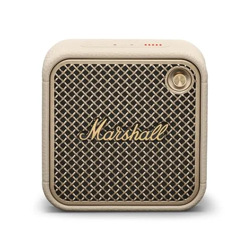 Premium Portable Bluetooth Speaker Rugged Waterproof Wireless Sound System for Travel and Outdoors (Cream, Compact) rbyeg