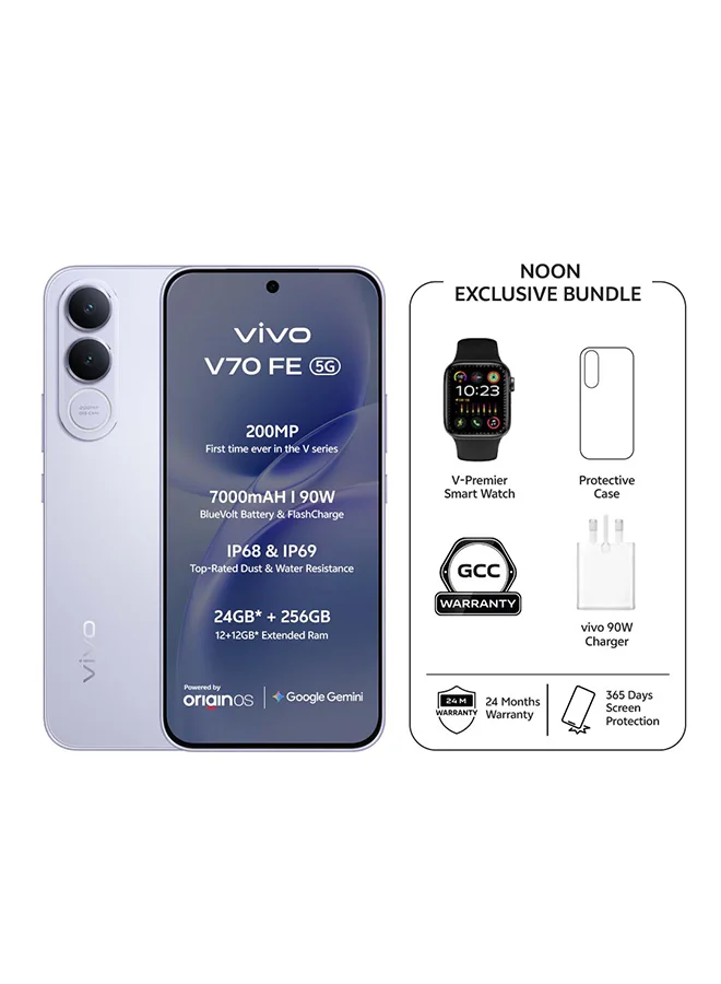 Premium 5G Smartphone 12GB RAM 256GB Storage Titanium Silver (Dual SIM, 6.83-inch Display, 7000mAh Battery) d7hf8
