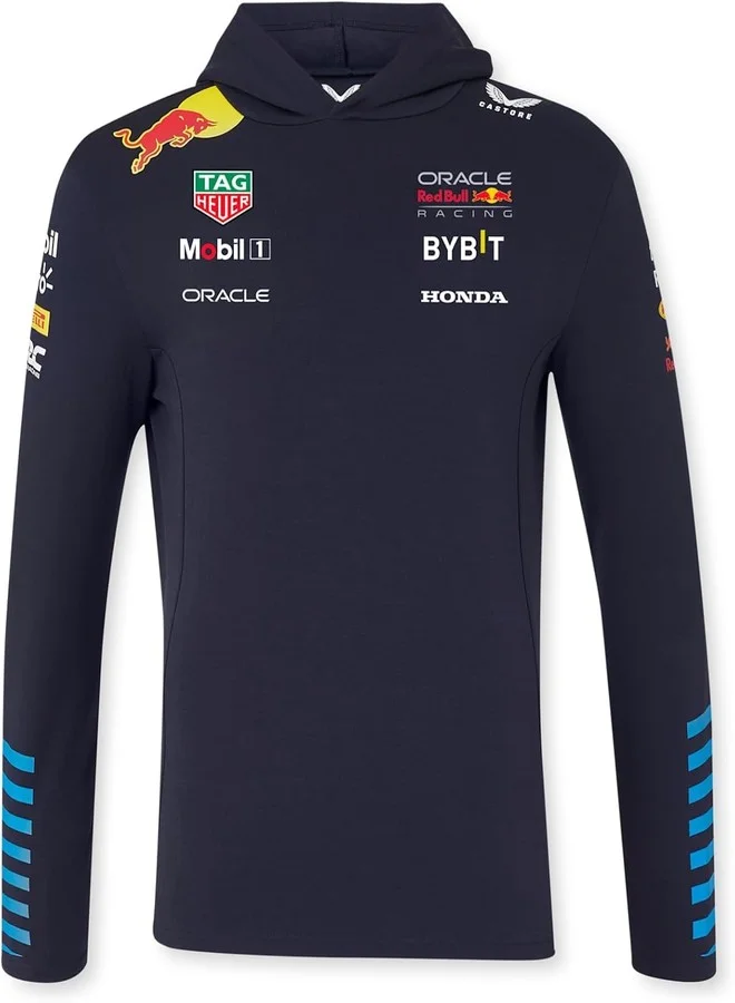 Premium F1 Racing Team Pullover Hoodie Breathable Athletic Sportswear (Red, Men's) li47i