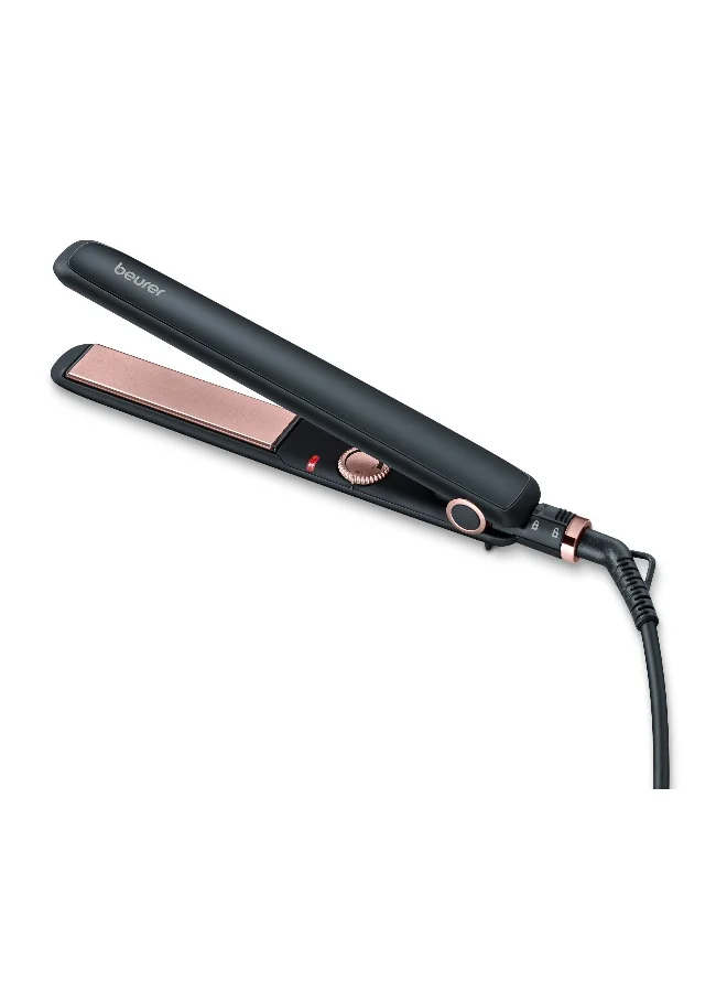 Beurer HS 30 Hair Straightener with Ceramic-Tourmaline Coated Plates and Variable Temperature Settings for Professional Styling (30 cm) a5zla