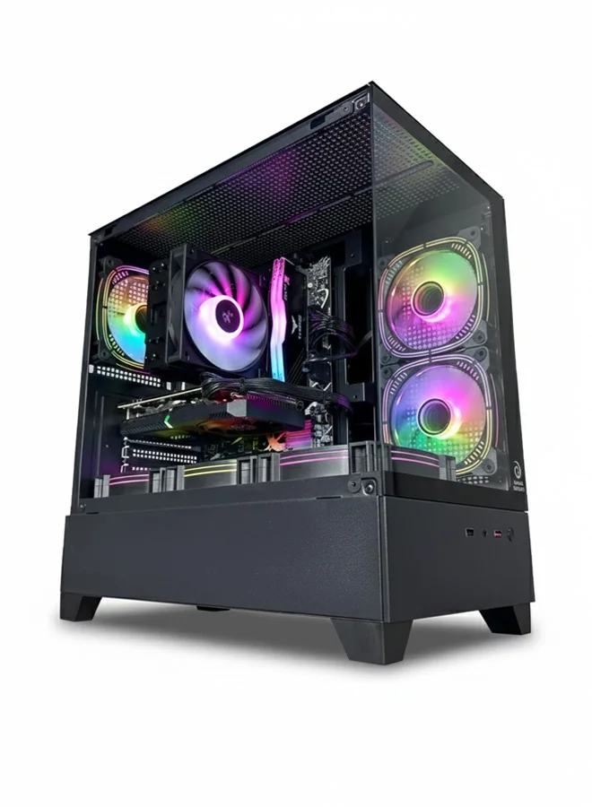 Game Sekret Gaming Desktop PC (Intel Core i5-12400F, 16GB RAM, 1TB NVMe SSD, 8GB Graphics, Windows 11 Pro, Black) u6y9x