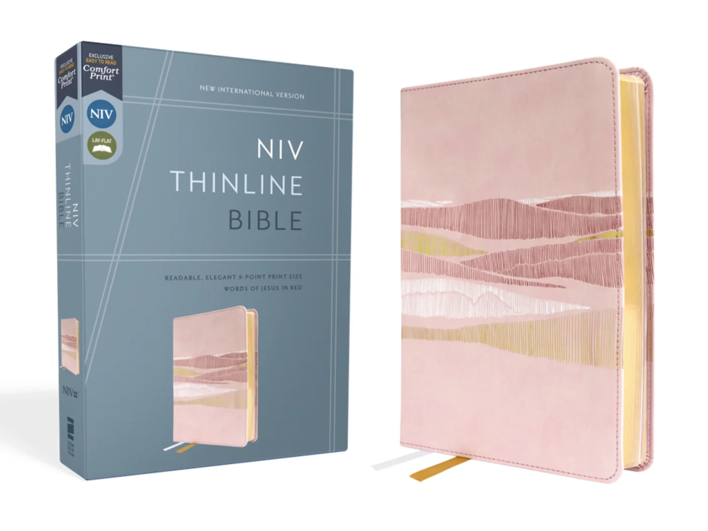 Premium Thinline Bible Leathersoft Edition (Pink, Compact Size) - Easy-to-Read Comfort Print for Daily Devotion 7grt1