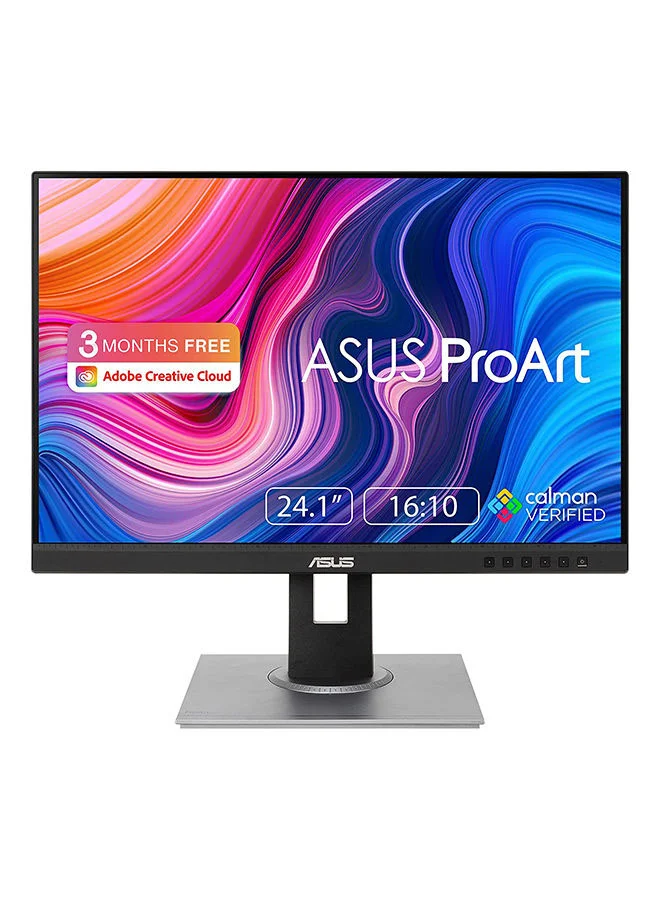 Professional 24.1 Inch IPS Monitor WUXGA 1920x1200 75Hz Ergonomic Display for Creative Work (Black, 24.1 Inch) hmc6p