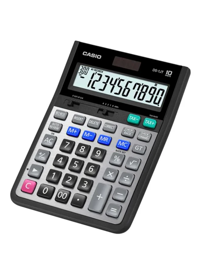 Premium 10-Digit Desktop Calculator Large Display Professional Office Tool (Grey, 1 Unit) q83zd