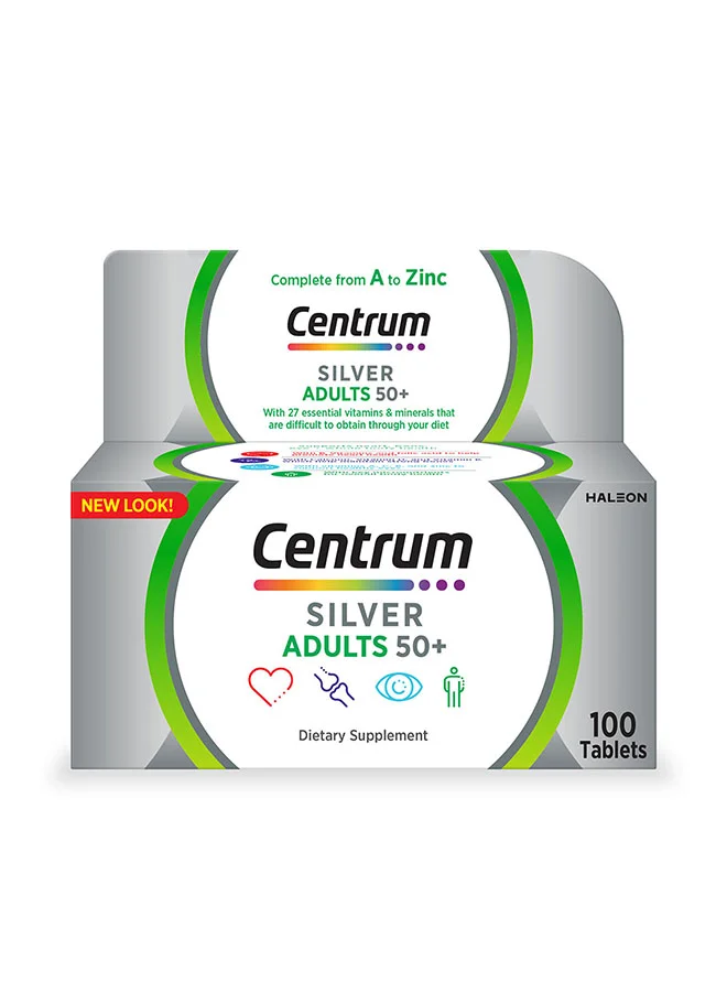 Premium Multivitamin Supplement for Adults 50+ (100 Tablets) 9g4vu