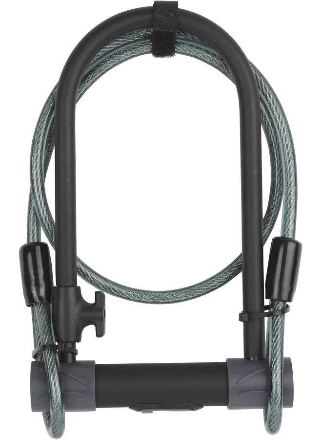 Premium High Security U-Lock with Steel Security Cable (Heavy-Duty, Weather-Resistant, 20 cm) 08s6t