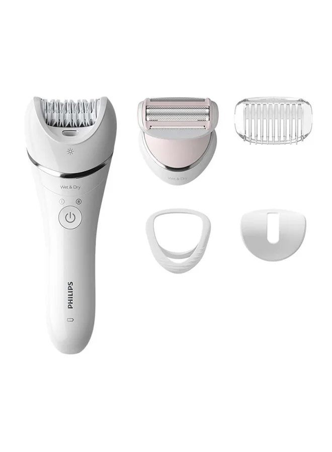 Professional Cordless Wet and Dry Epilator for Smooth Skin (White, 1 Piece) 5gkph