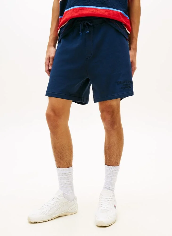Premium Tonal Embroidery Terry Sweat Shorts (Unisex, Comfortable Casual Wear) b430d