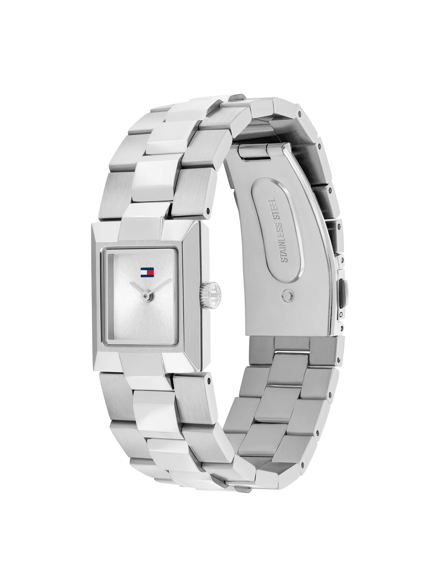 Premium Rectangle Analog Watch Stainless Steel Case Elegant Timepiece for Women c7v5y