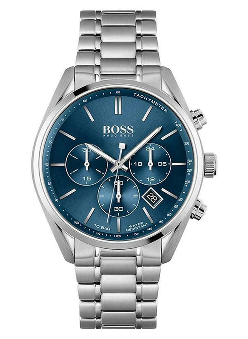 Premium Chronograph Men Watch Stainless Steel Blue Dial Quartz Movement (42 mm) mlh2e