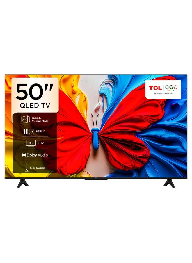 Premium 50 Inch QLED Smart TV 4K HDR 60Hz Dolby Audio Slim Design (Black, 127 cm) acgk7