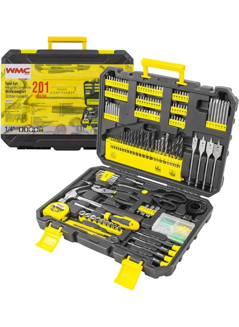 Premium 201-Piece All-in-One Hand Tool Set Professional Home Repair Kit (201 Pieces) dwka2