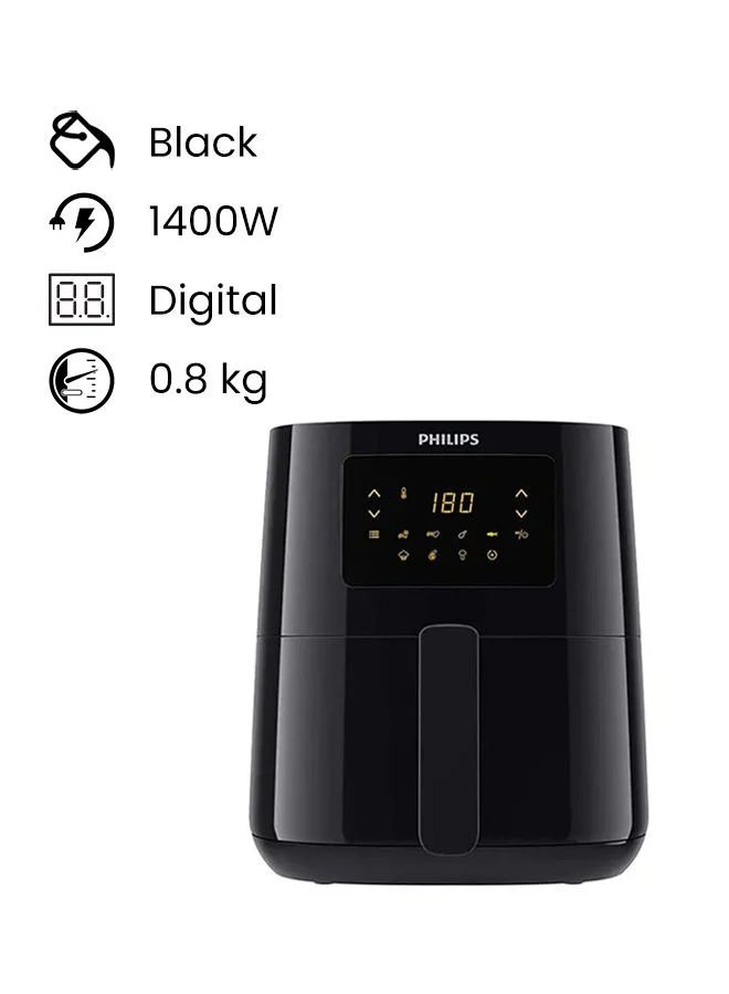 Professional Digital Air Fryer with 7 Presets and Rapid Air Technology (Black, 4.1 L) 7jq6h