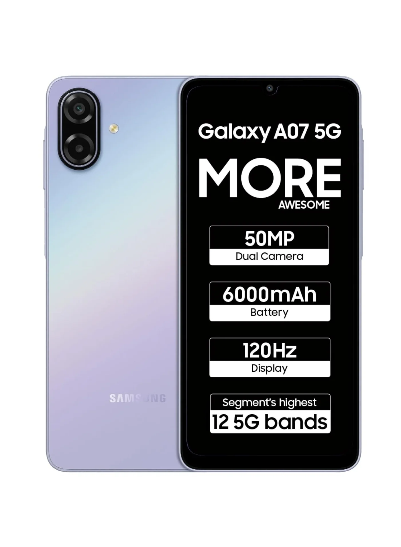 Premium 5G Smartphone Ultra-HD Display (Light Violet, 128GB Storage, 4GB RAM) High-Performance Mobile Device whdkw