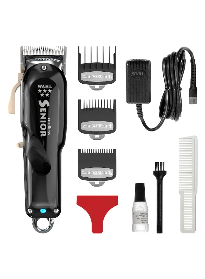 Professional Cordless Hair Clipper with Surgical Blade and 3 Attachment Combs (Premium Grooming Tool, 3-Pin GCC Plug) ab9kg