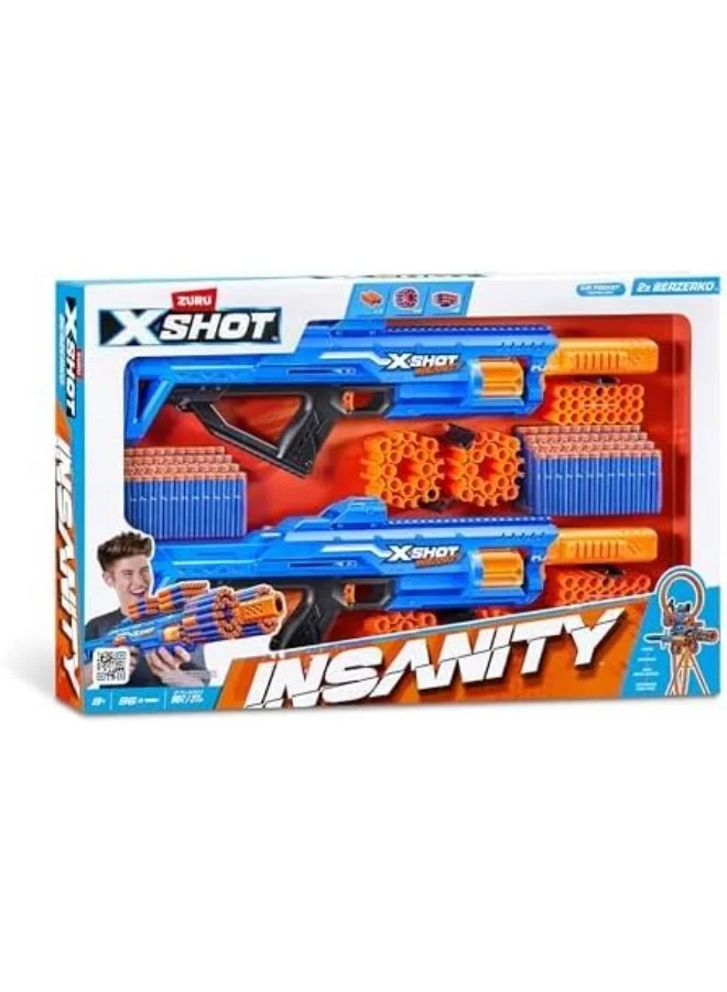 Insanity Berzerko Foam Dart Blaster Set (Dual Pack, 96 Darts) onnbt