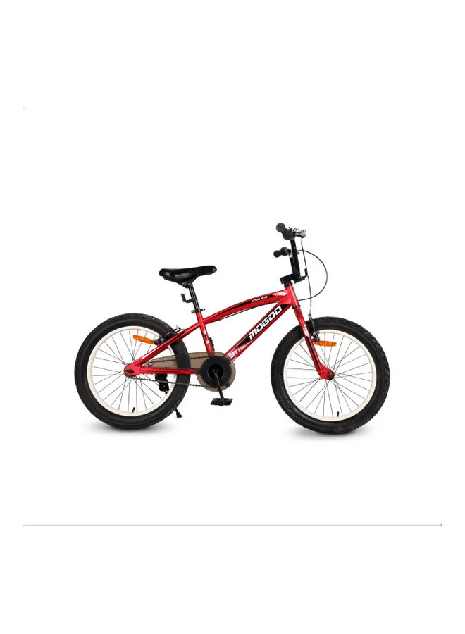 Mogoo Kids Bike 20-Inch Wheel Adjustable Seat with Training Wheels (Red/Black, 20-Inch) nft7l