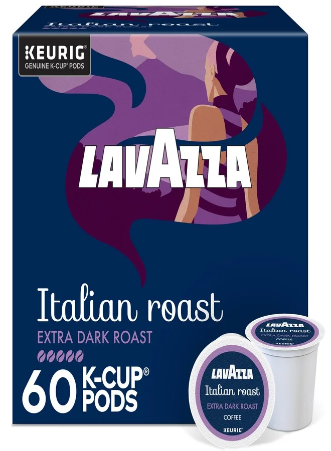 Premium Italian Roast Coffee Pods (60 Count, 6 Packs of 10) - Compatible with Single Serve Brewers s91g7