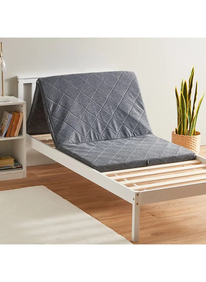 Home Box Single Trifold Guest Mattress Premium Rebonded Foam Portable Travel Bed (90x190x6 cm) 2ryj8