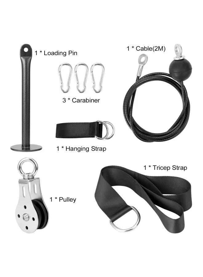 LIXADA 8-In-1 Pulley Cable Machine Attachment System Professional Fitness Equipment Set for Home Gym Training bzm0g