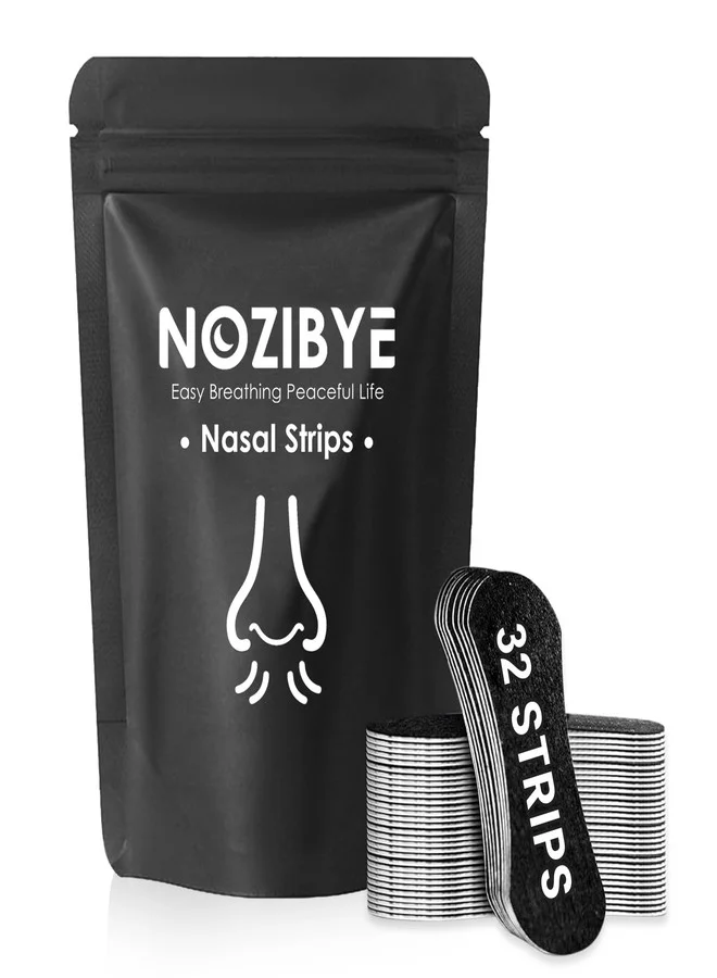 Nozibye Nasal Strips for Improved Breathing and Snoring Relief (32 Strips) 5qi1i