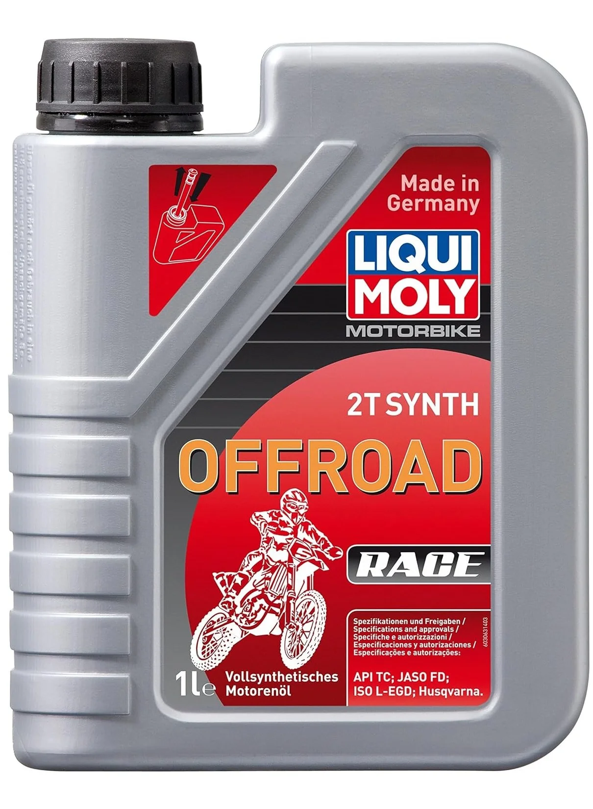 LIQUI MOLY 2T Synthetic Off-Road Racing Engine Oil (High-Performance Lubricant, 1 L) c6p0k