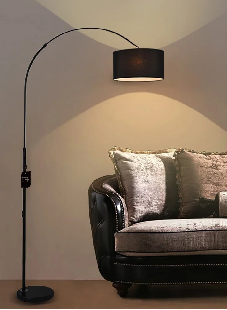 Sharpdo Nordic Minimalist Floor Lamp Eye Protection Warm Light (Black, 26x70x185cm) 1ui43