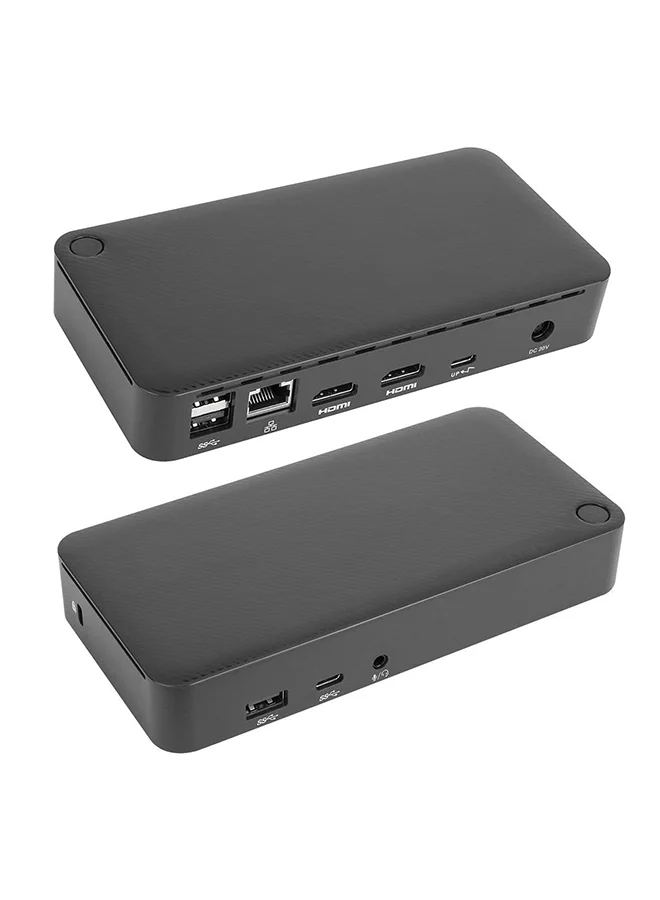 Targus USB-C Docking Station Multiport Adapter with Dual 4K 60Hz HDMI and Gigabit Ethernet (Black) ubnmp