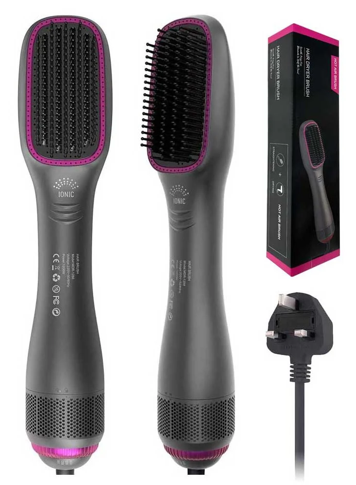 Bosidin Professional Hot Air Hair Dryer Brush and Styler (Negative Ion Technology, For Straight and Curly Hair, Salon Volume) hy4yk