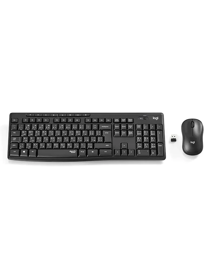 Silent Wireless Keyboard and Mouse Combo with SilentTouch Technology and Full Numpad (Graphite, 1 Set) id4rv